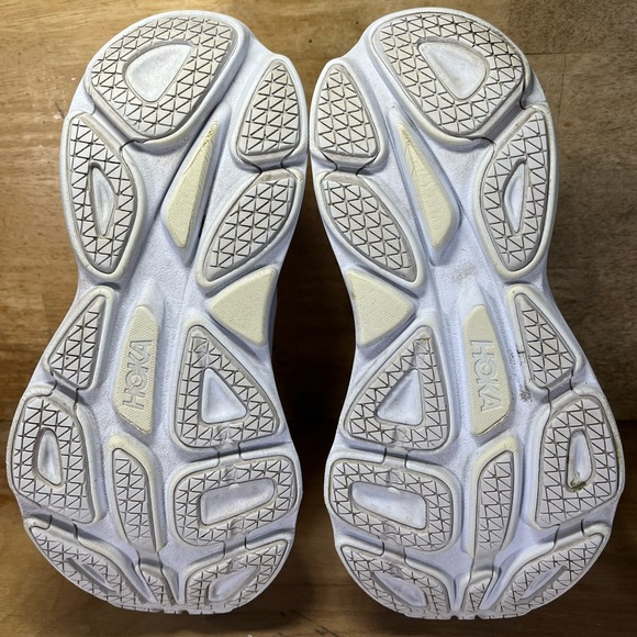 Hoka One One Bondi 8 REFLECTIVE Womens Size 8 Running Shoes Sneakers White - Picture 9 of 13